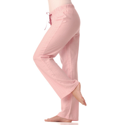 FLANELOVÉ PYŽAMOVÉ KALHOTY - RŮŽOVÁ KOSTIČKA